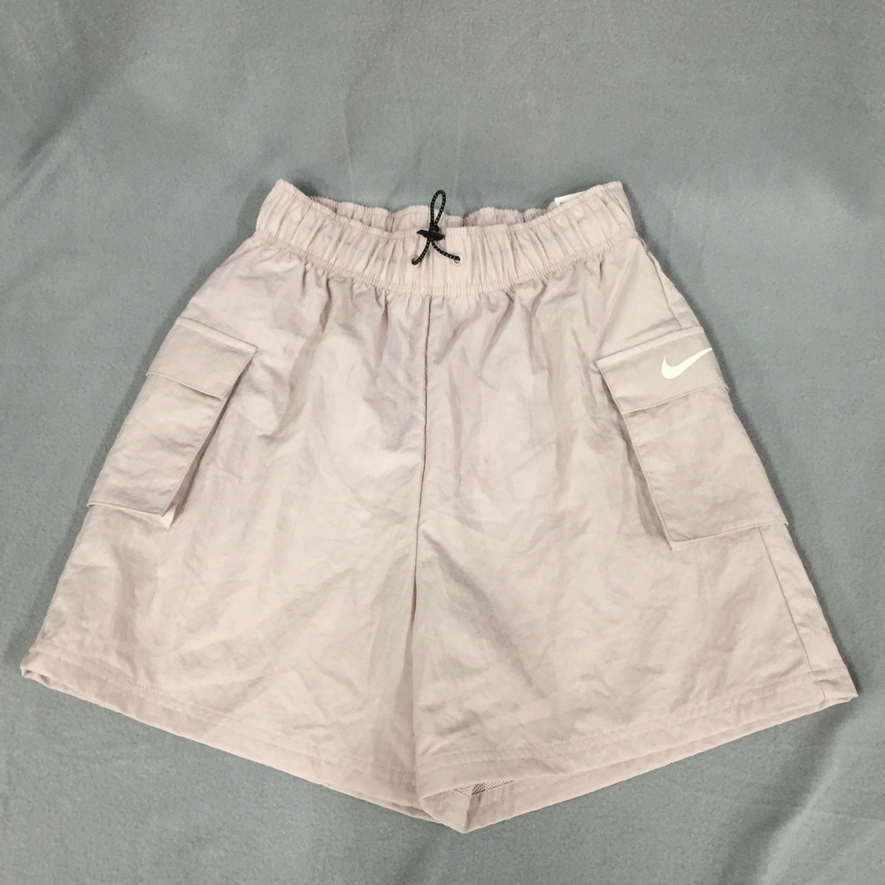 Nike Sportswear Essential High-Rise Cargo Shorts‎ Pink DM6247-019 Womens XS NEW